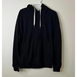 Stoic Fleece Line Black Hooded Sweatshirt - M